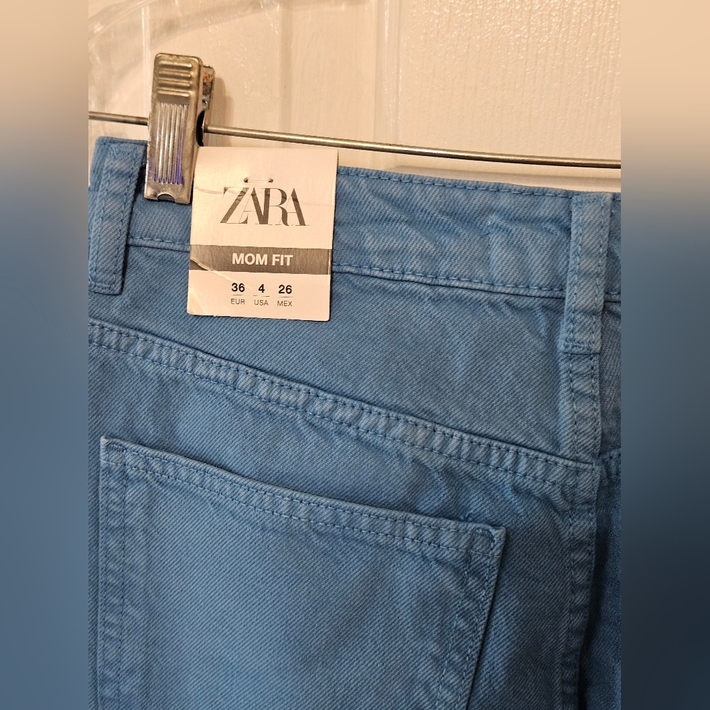 Zara Light Blue Casual Pants - Picture 4 of 5
